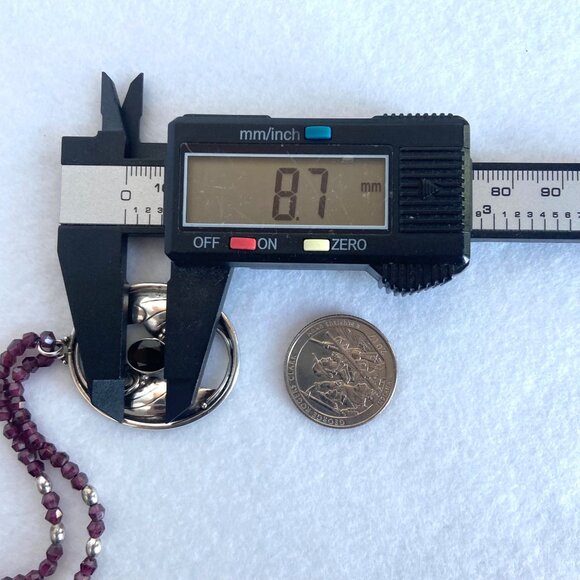 Sterling Silver 925 Beaded Oval Art Nouveau Style Garnet Pendant Necklace 18" - Picture 16 of 16